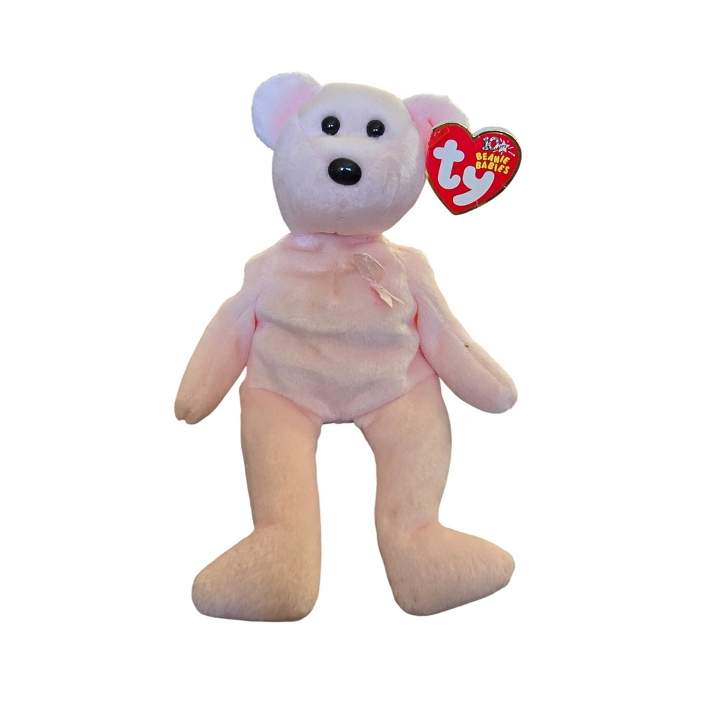 Ty Beanie Babies Cure Breast Cancer Awareness Pink Bear 2003 Susan G Komen Plush